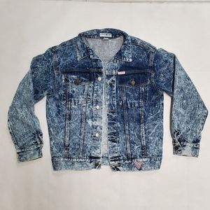 Vintage George's Marciano for Guess Denin Jean Jacket Acid Wash sz M